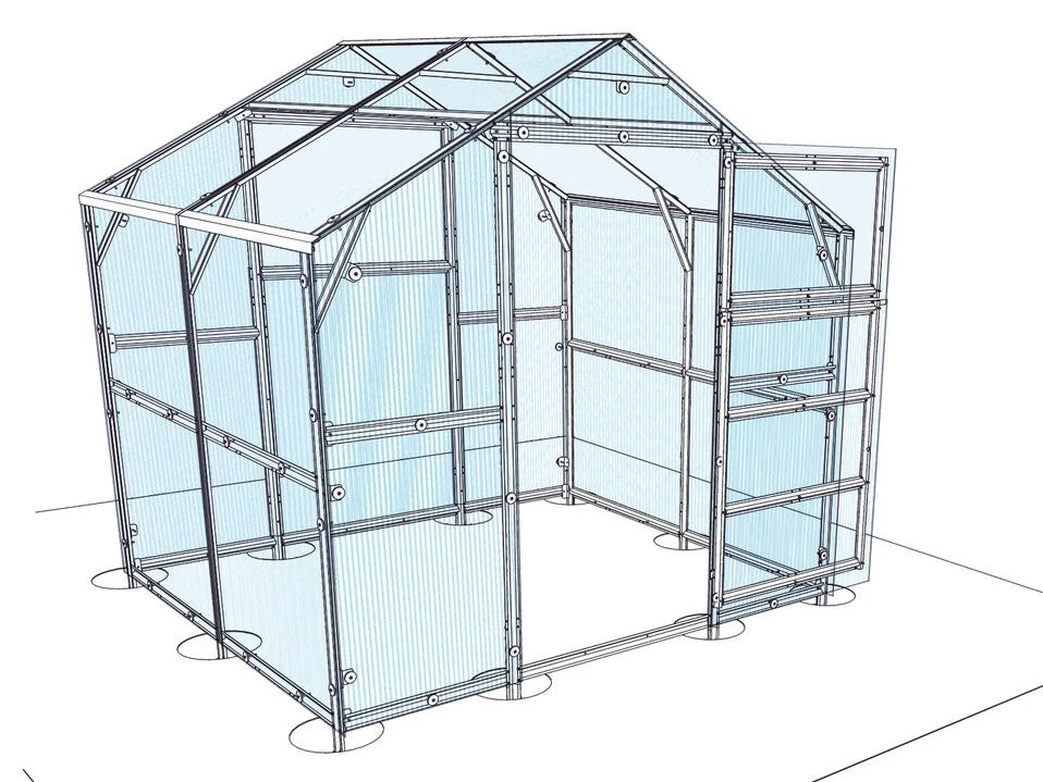 Kasvuhoone KLASIKA BERNARD 2,35x2m / 4,7m²