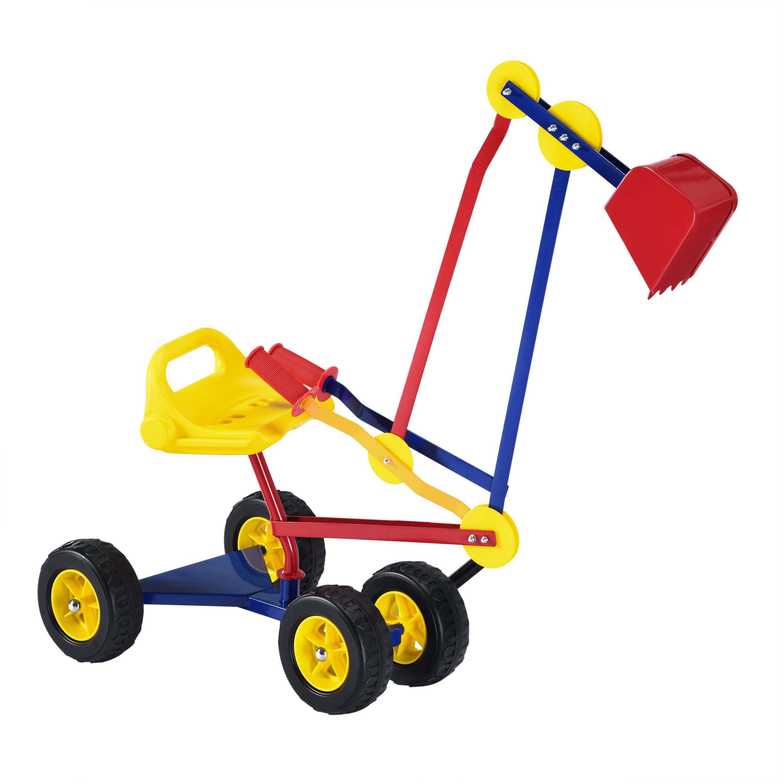 Laste mänguasjad liivakasti ja aeda.