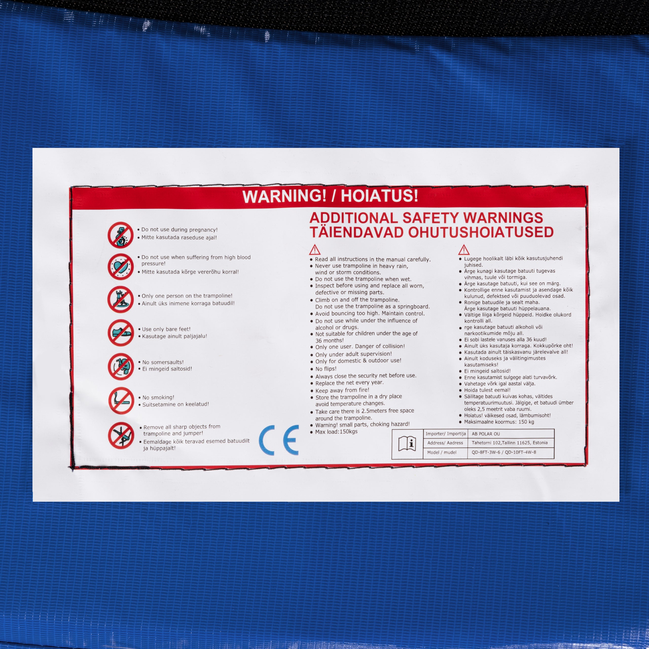 Batuut 305 cm turvavõrguga