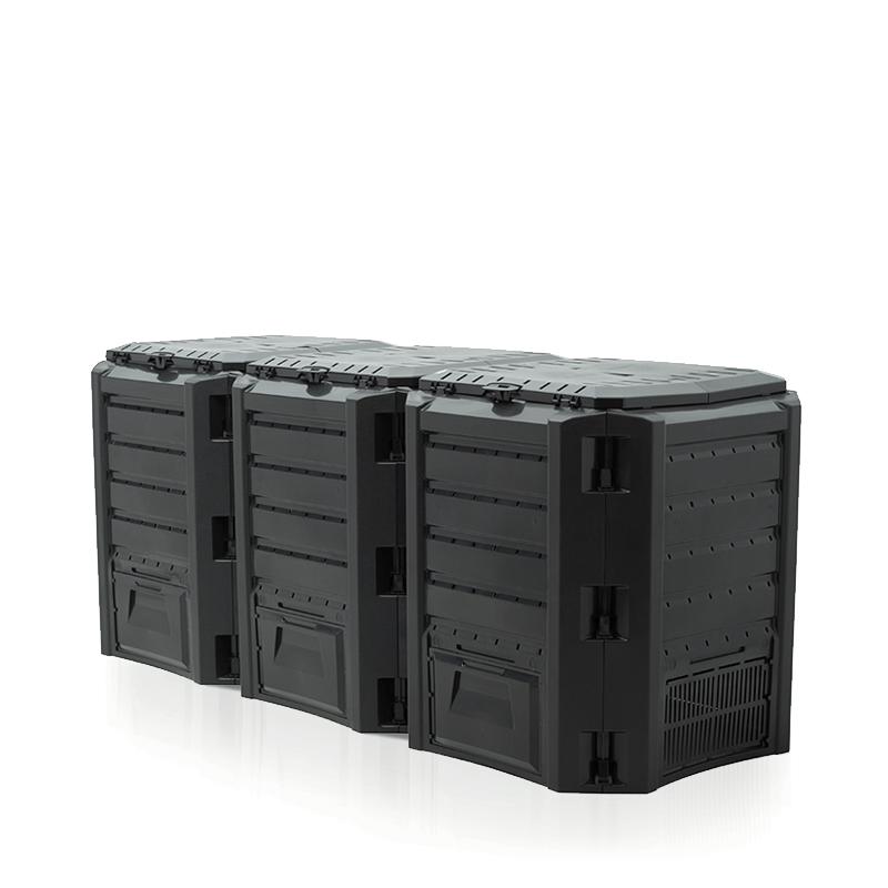 Komposter Compo 1200L 3-sektsiooniga must