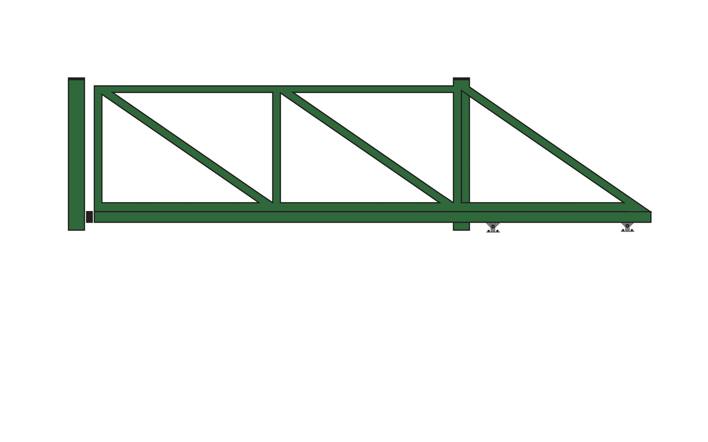 Liugvärava raam avaga 4m Värvitud