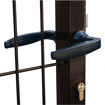 Jalgvärav STRONG laiusega 1m, nelikantpostidega RAL8017 pruun