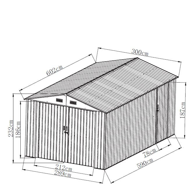 Aiakuur/garaaž 5900x2890mm (17m2) HALL