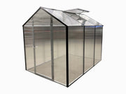 Musta raamiga kasvuhoone LEVI koos katuseluugiga