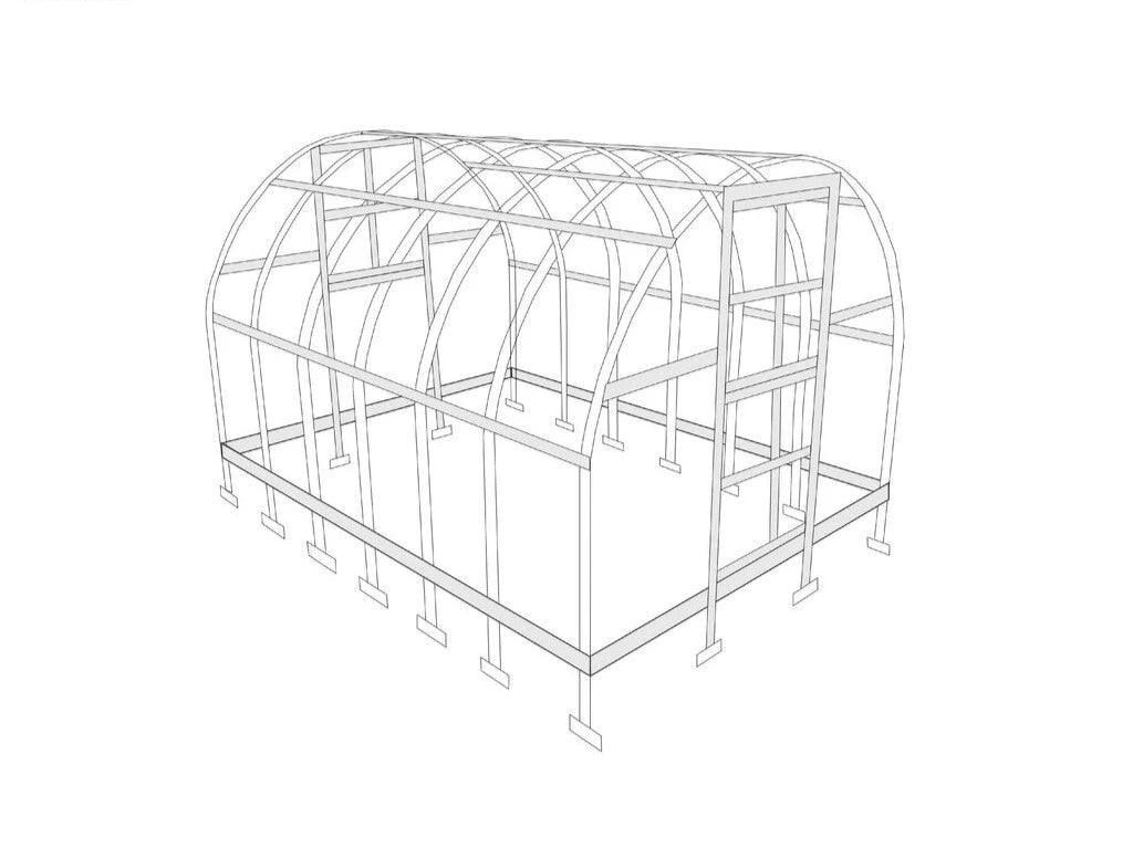Kasvuhoone KLASIKA alusraamiga 3x6m / 18m²