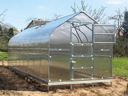 Kasvuhoone KLASIKA STANDART alusraamiga + katuseluuk 2,5x8m / 20m²