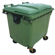 Prügikonteiner 1100L 4-rattaline prügikast roheline