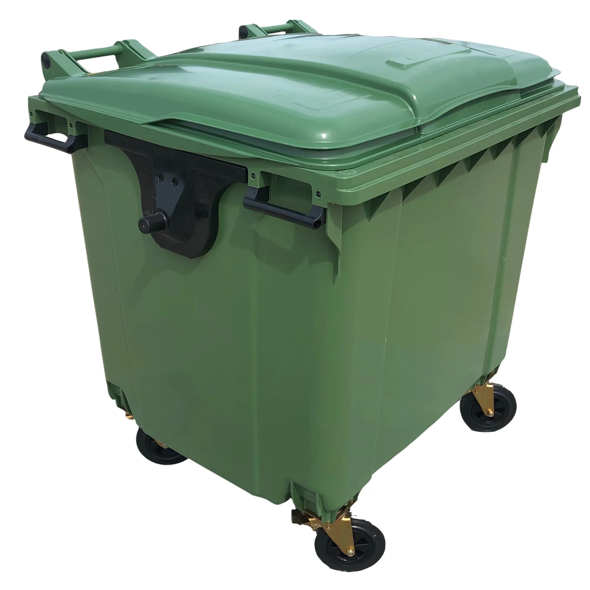 Prügikonteiner 1100L 4-rattaline prügikast roheline