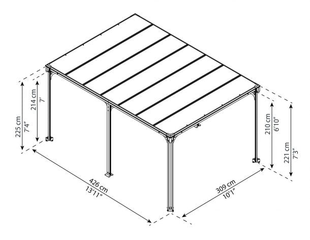 Varikatus Milano 4300 Hall 309x426cm