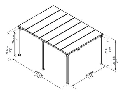 Varikatus Milano 4300 Hall 309x426cm