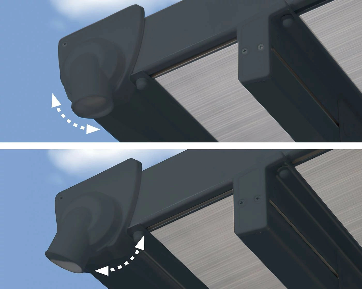 Varikatus terrassile Feria 3x3m Hall/Kirgas