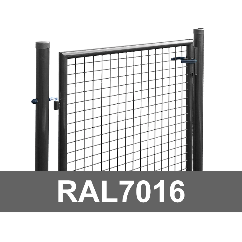 Jalgvärav laiusega 1,5m, ümarpostidega RAL7016 hall