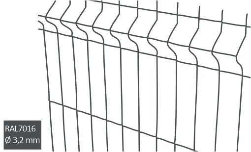 3D Keevispaneel 3mm RAL7016 hall