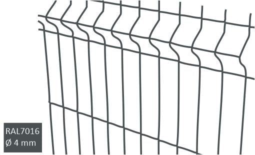 3D Keevispaneel 4mm RAL7016 hall